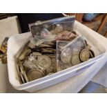 Large Collection of 1920-1946 Silver Shillings and Half Crowns, Sixpences etc w/50% silver content -