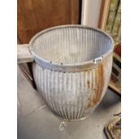 Vintage Galvanised Metal Dolly/Peggy Tub, 53cm high