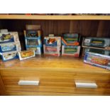 Collection of Fourteen (14) Matchbox Models of Yesteryear Die Cast Cars and Trucks/Lorries - some w/