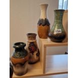 Four West Germany Vintage Studio Pottery Vases