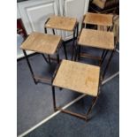 Set of Five Industrial Salvage Vintage School Lab Lesson Stools