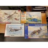 Collection of Four Airplane/Aviation/Bi-Plane Model Kits inc Revell, Roden and Special Hobby