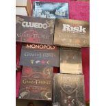 Collection of Game of Thrones Board Games and Jigsaws inc Monopoly and Risk