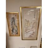 Pair of Early Chinese Paintings of Guilin Province/Yangshuo