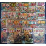 Impressive Vintage Collection of 24 issues of the Marvel Comic Book Ka-Zar - Lord of the Hidden Jung