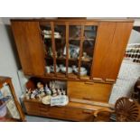 Large Teak Concertina Effect 1970's Display Cabinet - marked 'Chichester' - possibly a G-Plan, Schre
