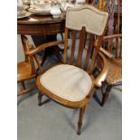 Vintage 1930's Inlaid Wood Bedroom Chair