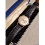 9ct Gold Rotary Gents Wrist Watch