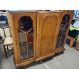 Edwardian Walnut Display Cabinet