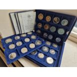 Cased Three Tray Set of Commemorative Russian Proof Coins inc Bolshoi Silver Coin