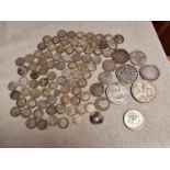 Good Collection of Various British pre-1947 and some Victorian Silver Coins, 265g total