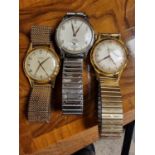 Trio of 1960's Designer Watches, inc a Rotary and two Technos