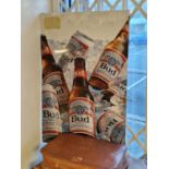 Metallic Vintage Budweiser Sign - Breweriana Interest