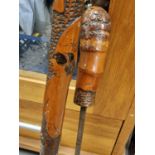 Antique Oriental Japanese/Chinese Warrior Sword Stick