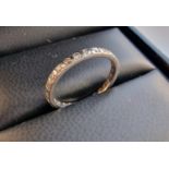 Cased Platinum and Diamond Eternity Ring - size M and 2.6g