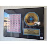 Graceland Retail (USA) Bought Framed Elvis Presley Commemorative 24ct Gold-Plated Single Vinyl Recor