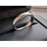 950 Platinum Wedding Band Ring, size L+0.5, 5.4g