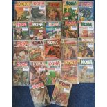 Impressive Vintage Collection of 22 issues of Kona Comic Book, all published by Dell