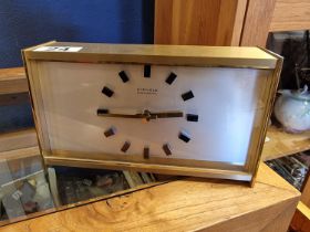 German-Made Kienzle International Brass Cased Mantel Clock - 21cm x 12.5cm x 6.5cm