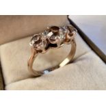 18ct White Gold & Three Diamond Designer Wedding Ring (Birmingham Hallmark) - approx 2-2.2ct worth