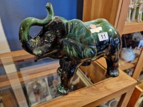 Vintage Canadian Blue Mountain Pottery Elephant - L approx 37cm, H approx 28cm