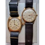 Pair of 9ct Gold Vintage Wrist Watches - one Rotary and a Waltham