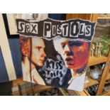 Sex Pistols 'Kiss This' Punk Retro Shop Display Advertising - approx 60cm sqaure