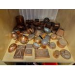 Large Collection of Jones Bros, Down St of London Copper Jelly Moulds and Confectionary Moulds