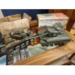 Pair of Tin-Plate Army Tank Toys, from Triang and Marx