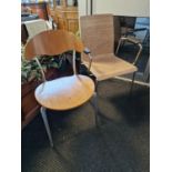Pair of Danish/Scandinavian Designer 1970's Chrome Framed Chairs