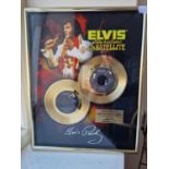 Graceland Retail (USA) Bought Framed Elvis Presley Commemorative Limited Edition 24ct Gold-Plated Tw