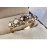 18ct White Gold and Five Diamond Designer Ring (Birmingham Hallmark) - Approx 2-2.2ct of Diamonds -