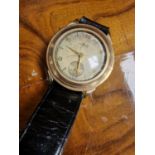 1930's Avia 9ct Gold Watch w/leather strap