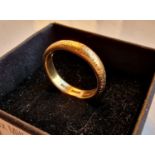 Beautiful 22ct Gold Wedding Band Ring, 7.85g and a size R