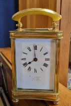 Antique Bell Brothers of Doncaster Carriage Clock with French Movement - marked '857 15/3/15' inside