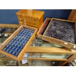 Various Jewellery Drawers and Display Boxes