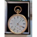 Labrador Swiss Made Gold-Plated Pocket Watch, marked 65433 to case