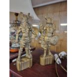 Pair of Brass Figural Norwegian Viking Figures
