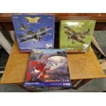 Trio of Boxed Corgi World War One and WWII Bi-Plane, Fighter Plane Die Cast Models