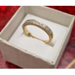 9ct Gold Pull Out "I Love You" Diamond Ring - size P