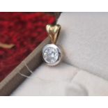 18ct Gold and Diamond (approx 0.45ct) Pendant, 1.41g