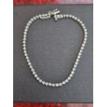 18ct White Gold and Diamond Bracelet, 5.27g