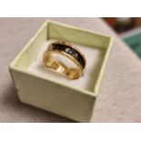 Antique 1840's William IV 15ct Mourning Ring 3.85g size O