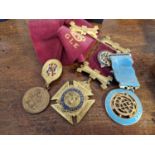 Set of Three Masonic Medals including one hallmarked Silver Example