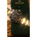 2001/02 Rolex Oyster 16613 Submariner Bi-Metal Blue Wrist Watch - ref Y133444 w/Watch Register form