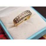 18ct Gold, Diamond Ring with Platinum Top, size Q+0.5 and 5.24g