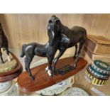 Beswick Black Beauty & Foal Figure