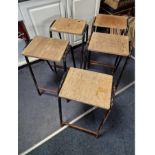 Set of Five Vintage School Lab Stools