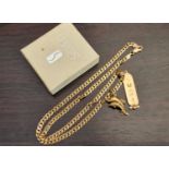 Italian 9ct Gold Part Charm Necklace/Chain - 19.1g