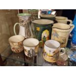 Collection of Royal Doulton Series Ware and Dickens Ware Antique Jugs